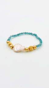 Armband Videre · aquamarijn