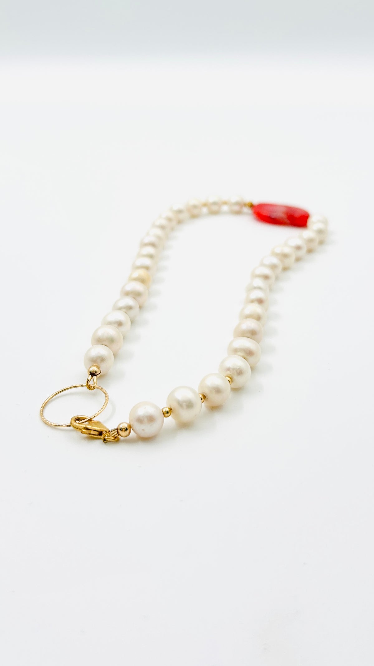 Ketting Agaat · koraal & parel, foto 4