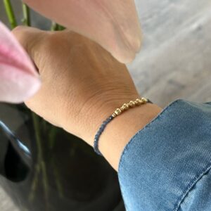 armband pax saffier - handgemaakt by MParle