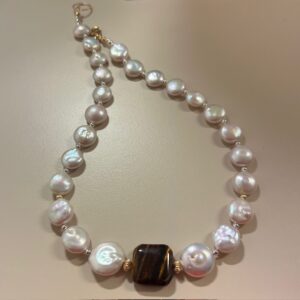ketting gracia parel - handgemaakt by MParle