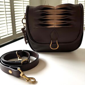 zadeltas cumamore donkerbruin- handgemaakt by MParle