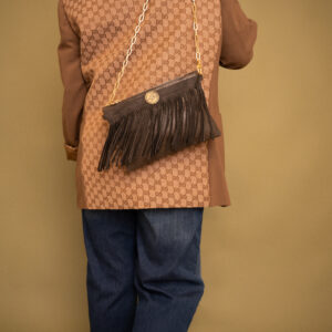 clutch fimbria bruin - handgemaakt by MParle