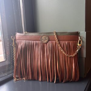 clutch fimbria groen - handgemaakt by MParle