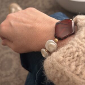 armband agate bruin - handgemaakt by MParle