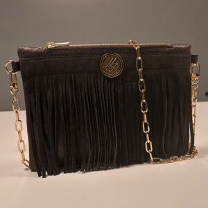 clutch fimbria bruin - handgemaakt by MParle