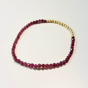 armband amare granaat - handgemaakt by MParle